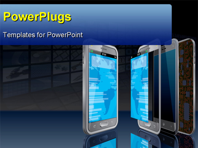 PowerPoint Template about communication, tele communication, business