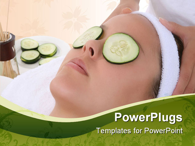 PowerPoint Template about beautiful, woman, spa