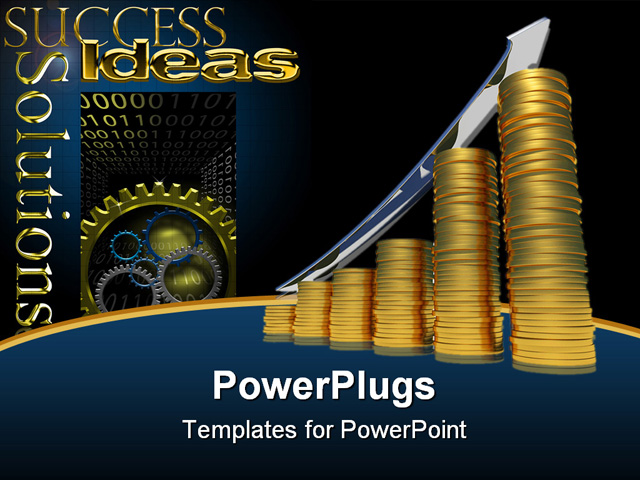 PowerPoint Template about stocks, bank, business