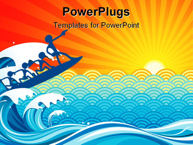 PowerPoint Template about surf sun, abstract, artistic