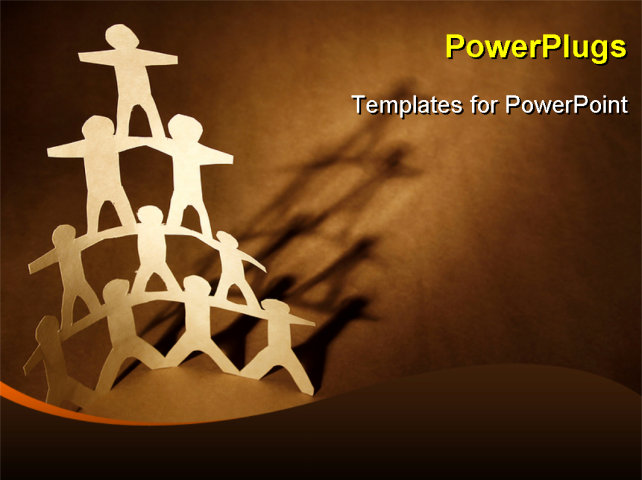 PowerPoint Template about business people, communication, abstract