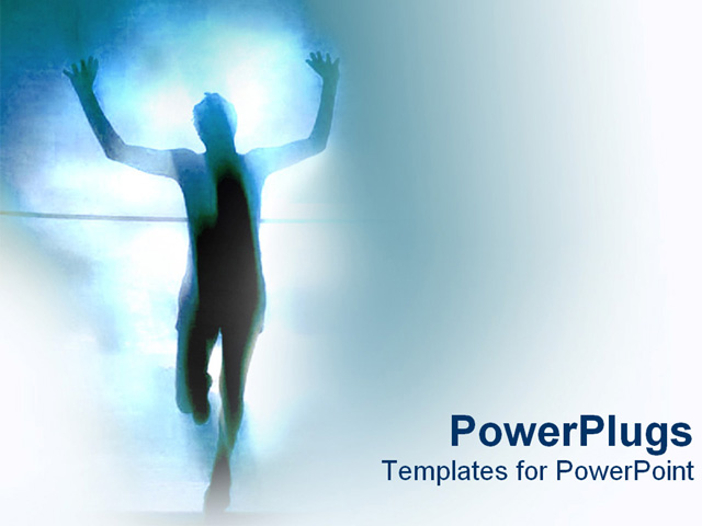 Powerpoint Template Personal Race Success Achievement Running Man White Background 29480 Running Powerpoint Template