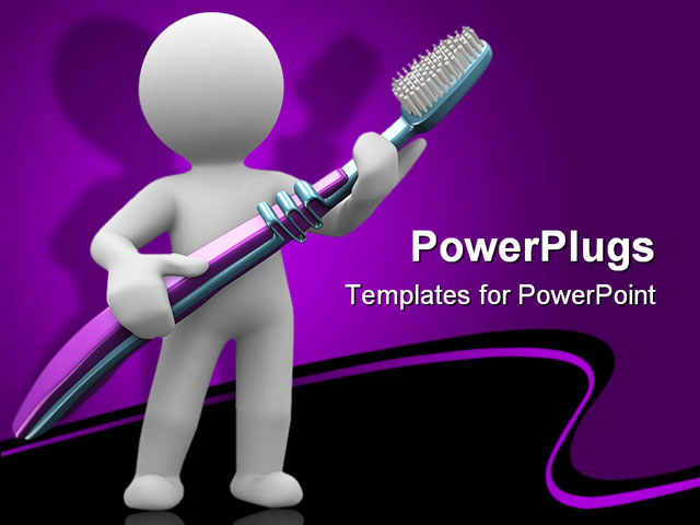 PowerPoint Template about toothbrush, abstract, aid