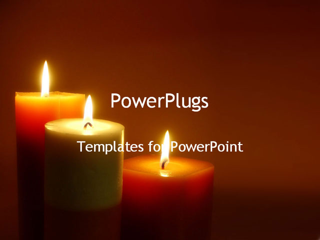 PowerPoint Template about candle, candles, religious