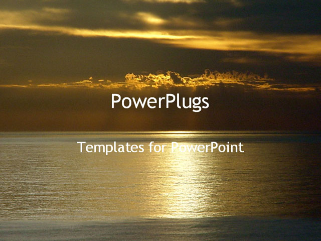 PowerPoint Template about ocean, serene, scenic