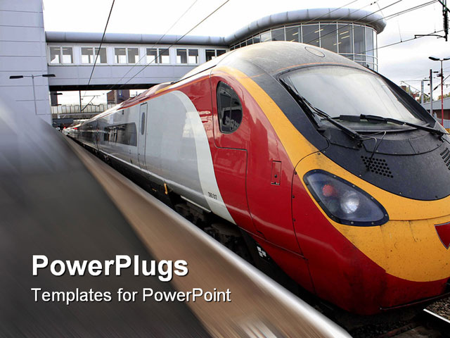 PowerPoint Template about business, commute, engine