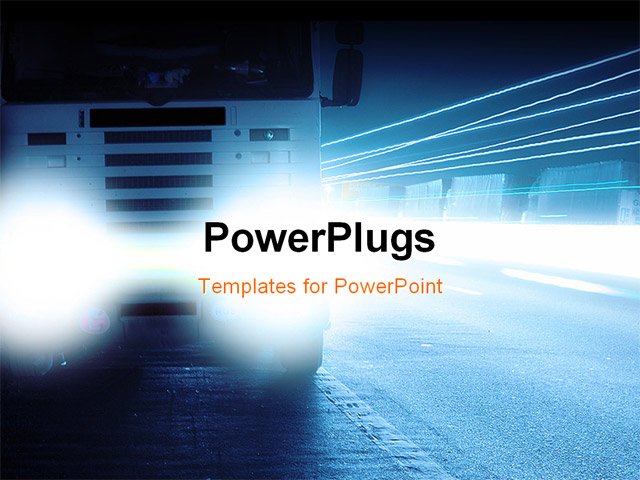 Parked On Curbs Lorry Road Machine Transport Powerpoint Template Background Of Transportation Transportation Powerpoint Templates