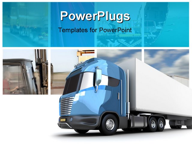 PowerPoint Template about transportation, travel, services