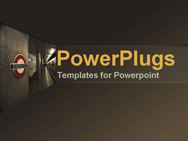 PowerPoint Template about travel, london, underground