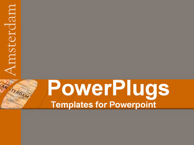 PowerPoint Template about travel, map, netherlands