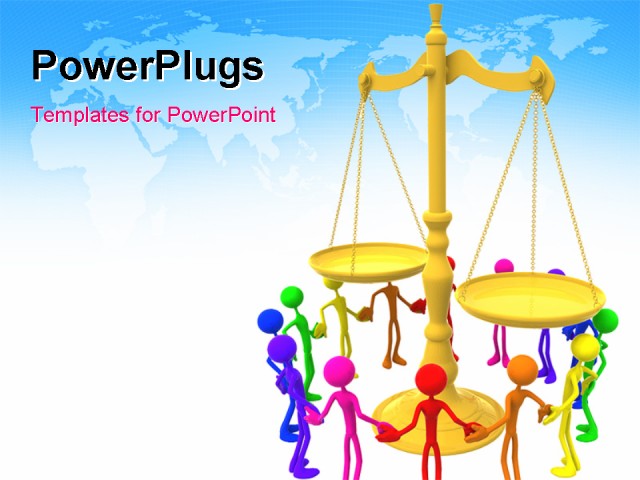 PowerPoint Template about law, government, services