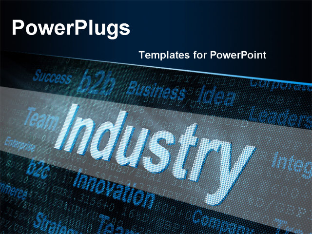 PowerPoint Template about industrial, business, marketing