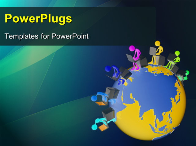 PowerPoint Template about communication, business, people