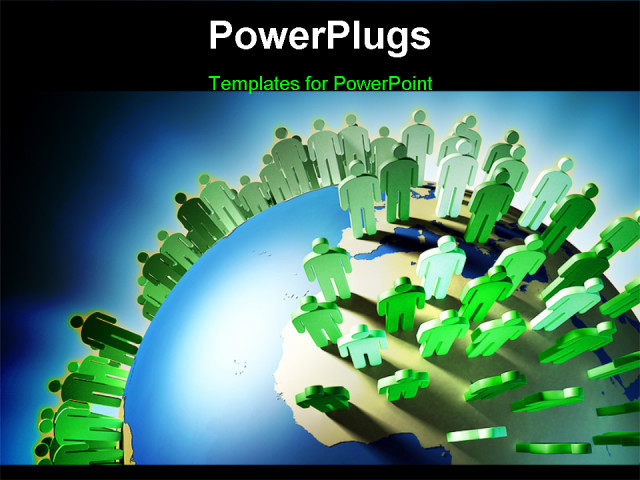 PowerPoint Template about global, business, people