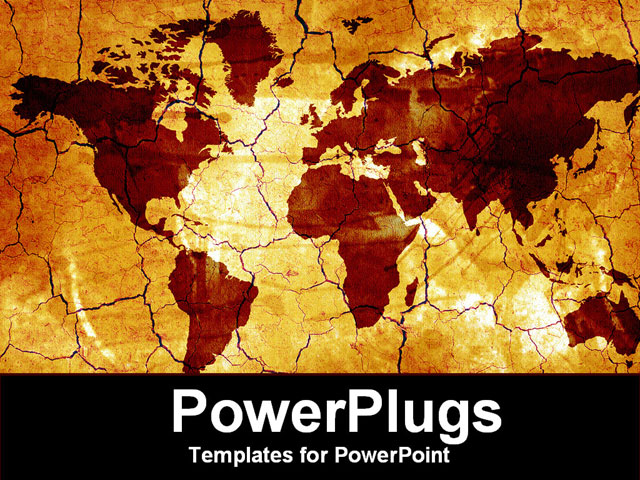 Desert Map Of Continents Powerpoint Template Background Of World Globe Continents Worldmap World History Powerpoint Templates