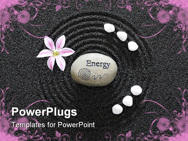 PowerPoint Template about zen garden, abstract, ancient